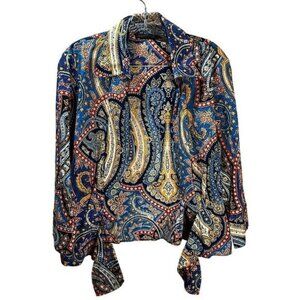Open-Front‎ Paisley Print Cardigan Size Small NWOT